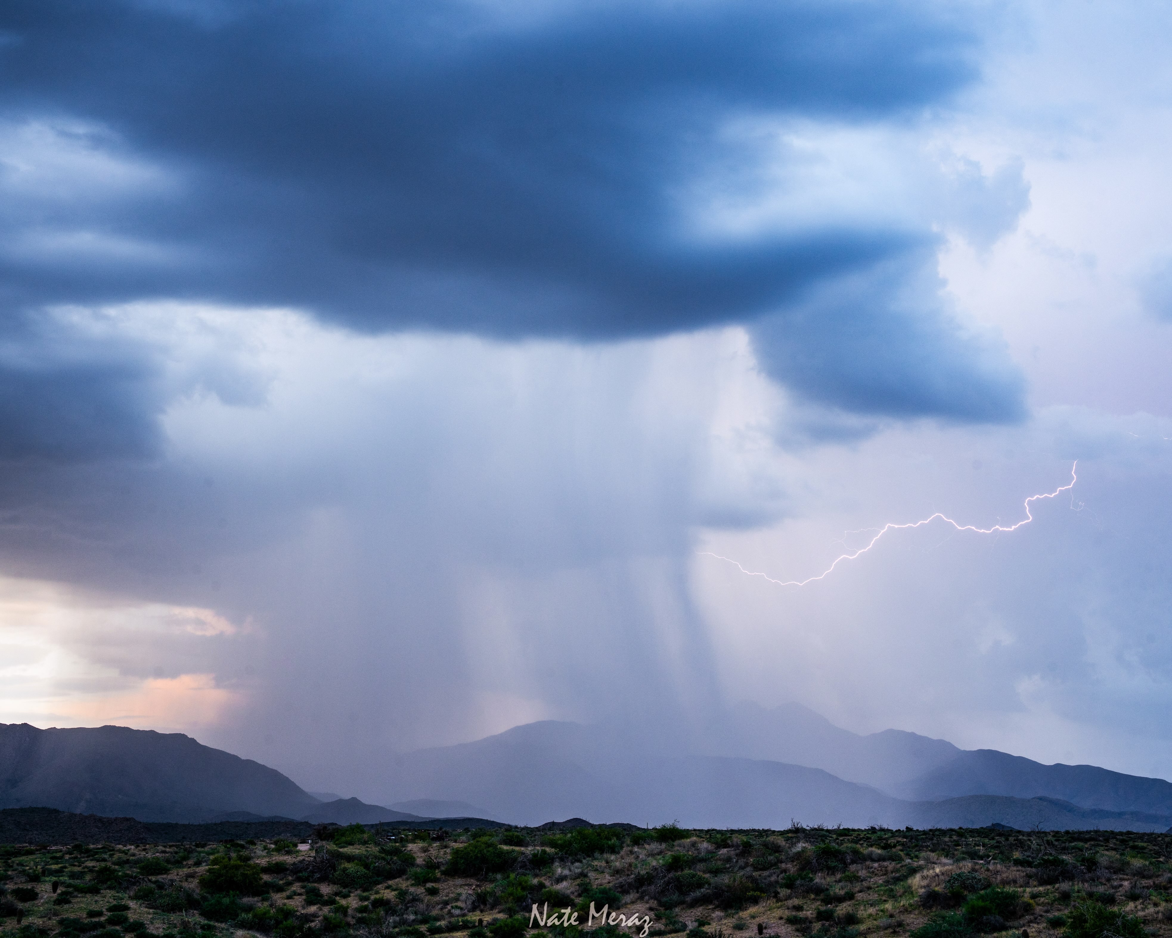Lightning in Arizona's Four Peaks wilderness