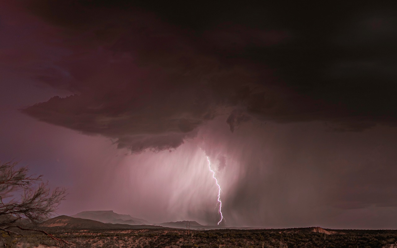 An electric night in the Sonoran Desert