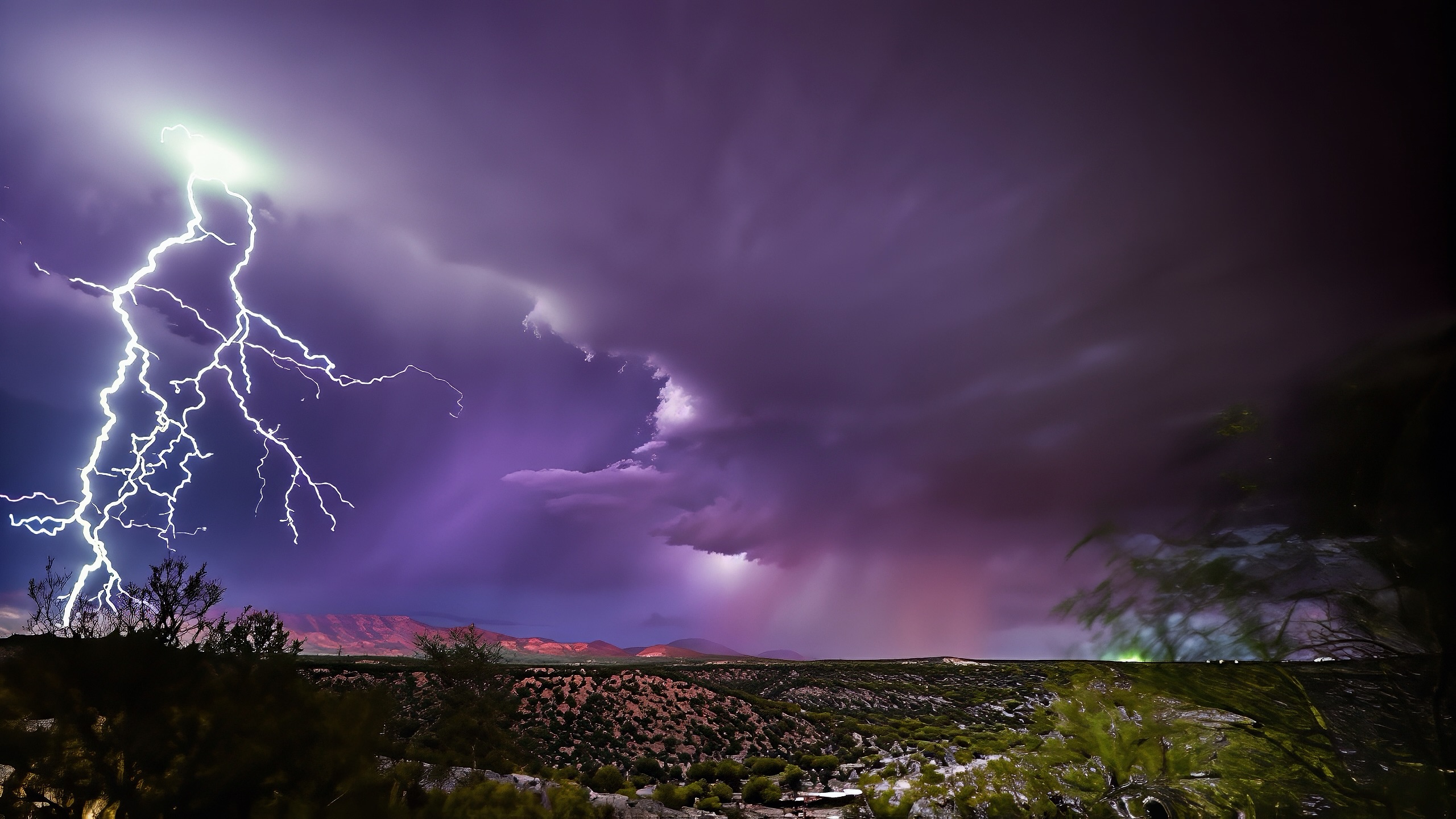 Lightning illuminating an Arizona storm chase