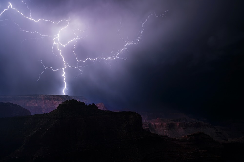 Lightning over the Grand Canyon